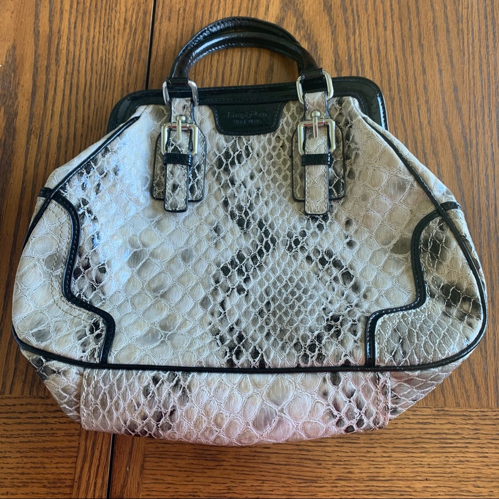 Simply Vera Wang Snakeskin Embossed Print Satchel